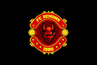 design a custom football or soccer crest logo for your team