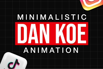 create dan koe style animation for reels and tiktok