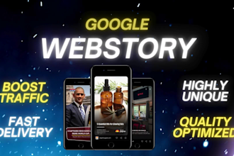 create 30 seo google web stories for you
