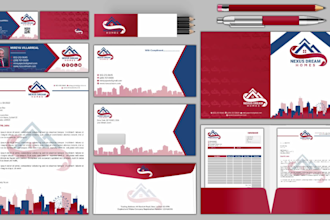 design modern logo, business card, and stationery