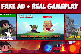 make mobile game ads with high CTR animated intro hook