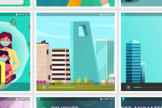 create 2d animated cartoon explainer videos for you