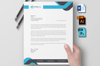 design letterhead word and canva editable format 6 hours