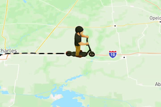 create travel route map animation using any vehicle