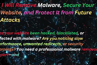 remove malware, add security and protect website from future attacks