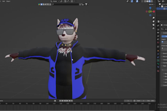 do custom anime vrchat avatar, vtuber avatar, furry nsfw avatar, 3d model avatar