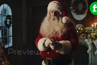 add logo and text in christmas dance promo video