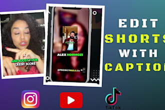 edit tiktoks, reels and shorts with captions