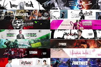 design high quality youtube channel art