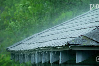 make 12 hours heavy, thunderstorms, rooftop ambient relaxing sound rain videos
