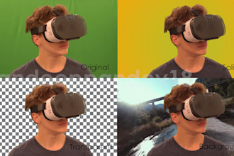 do professional green screen remove,  chroma keying