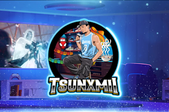 design twitch logo, stream animated overlay kick or twitch stream package panels