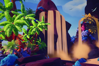 create stylized 3d environment 3d level design 3d game environment in blender