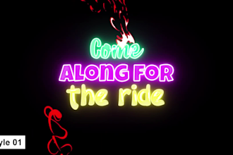create a trendy animated lyric video