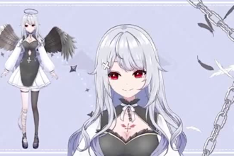 draw live2d vtuber model, 2d vtuber rigging anime, vtuber assets streaming avata