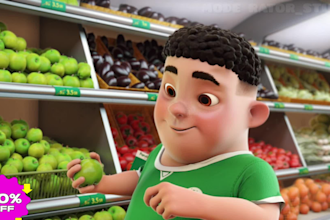 3d character animation 3d cartoon animation 3d animation video for product ads