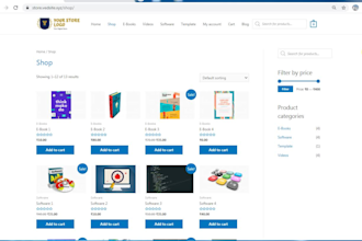 build ebook and digital downloads store website