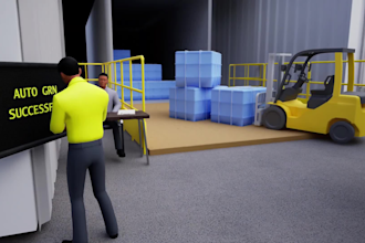 create 3d industrial automation robotic production line manufacturing animation