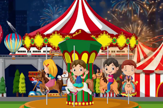 create 2d learning and nursery rhymes video