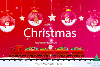 make this attractive merry christmas greetings intro video