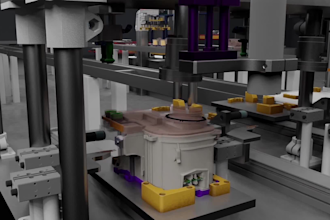 do 3d robotic arm animation conveyor animation 3d industrial animation video