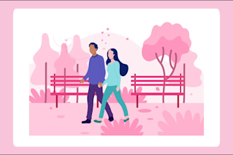 draw modern  2d background illustrations