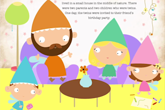 animate child book promotion video or trailer with page flip