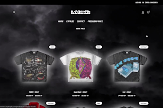 create a streetwear shopify website for your y2k clothing brand