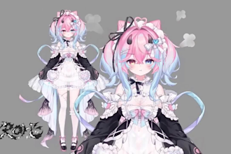design and rig live2d vtuber model, anime png tuber  for stream debut or rebrand