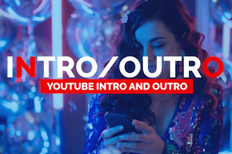 create a youtube intro and outro,promo and logo animation