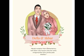 going to make a wedding photo and cartoon like this example