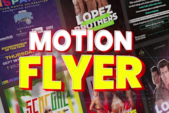 design an ai animation motion flyer