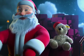 create christmas tan animated logo intro ree intro  animation video