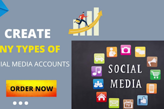 any social media accounts create and setup