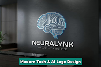 design modern tech, ai, crypto, and startup logo
