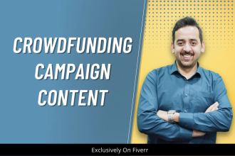 be creating kickstarter, indiegogo and gofundme crowdfunding campaign content