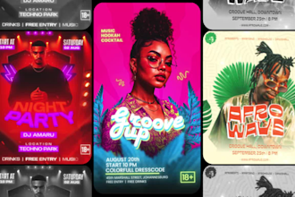 create motion flyer for party, club, dj, events
