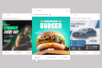 design instagram ads, facebook ads and social media posts
