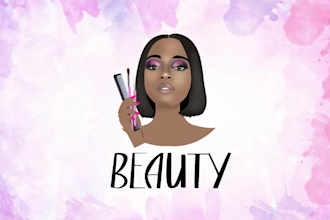 design salon, beauty, hair, nail, boutique, fashion logo