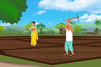 make 2d animation romantic cartoon stories, moral stories, 2d cartoon hindi
