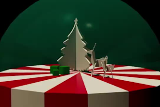 do 3d christmas animation, christmas cartoon, character animation, 3d christmas