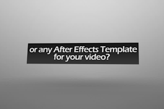 edit any types of after effects template