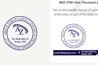design a digital rubber stamp or seal logo stamp