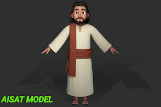 model a 3d character 3d character model 3d rendering and rigging