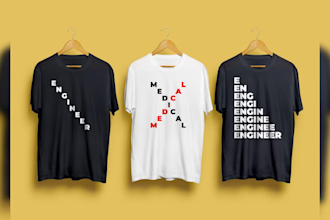 design a minimalist typography t shirt