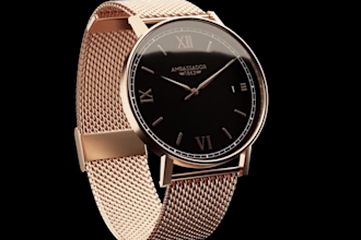 do 3d product animation video 3d watch animation wrist watch, 3d watch rendering