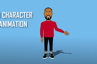 create 2d cartoon character animation of yourself or mascot