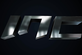 create 144or60fps gray 3d logo intro