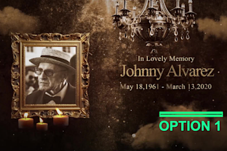 create tribute memorial video, funeral photo slideshow video