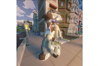do modeling rigging and animation of 3d low poly  character in psx n64 ps1 style